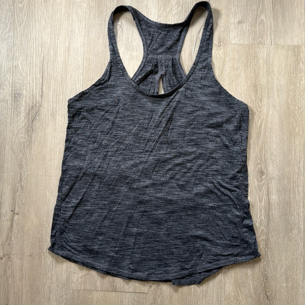 Lululemon marled grey workout tank top